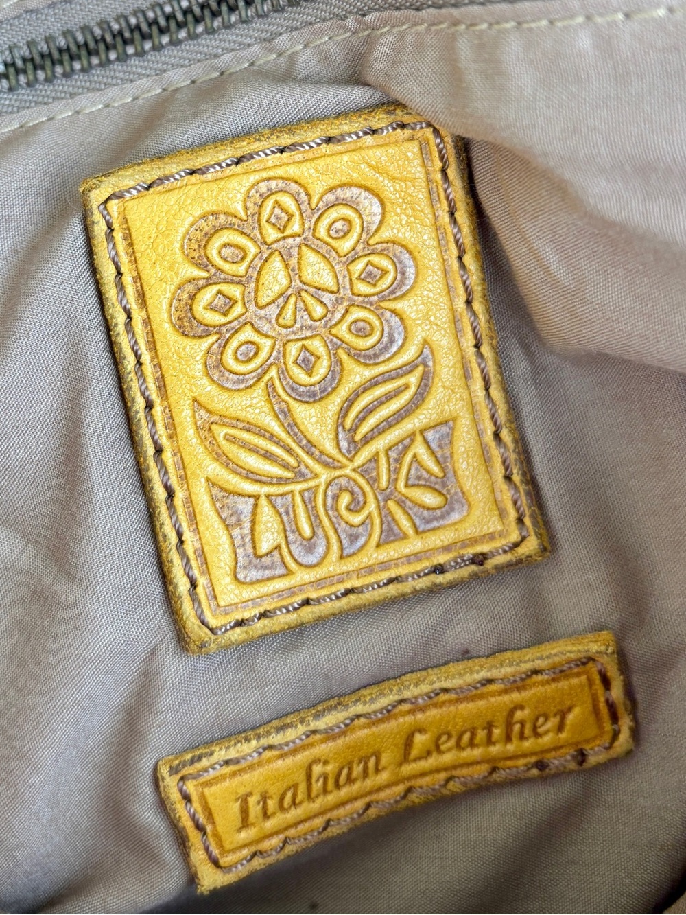 Lucky Brand Yellow Genuine Lamb Leather - Slouchy Shoulder Bag - Picture 11 of 15